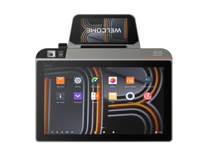D3 mini - Touchsystem, 10.1" Widescreen Display, LCD Kundendisplay, 80mm Bondrucker, Android 13 mit GMS, NFC, Fingerabdruckleser 
